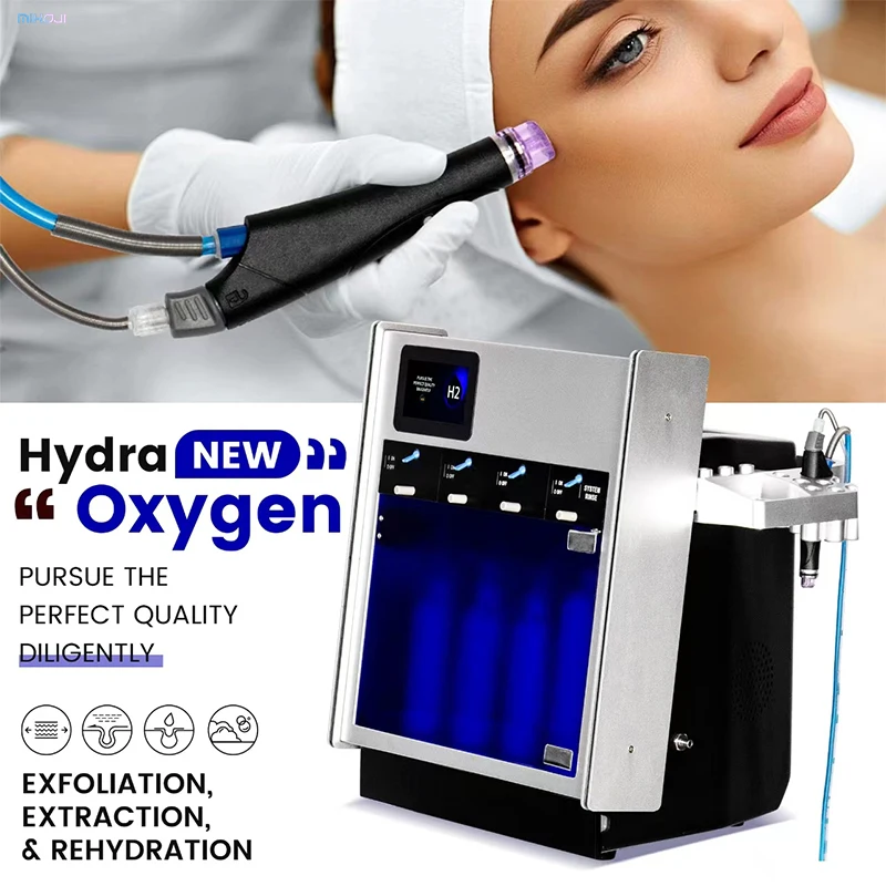 Commercial Hydrafacial Machine with 1 Year Warranty 3 Handles and 220W Working Power for Skin Rejuvenation