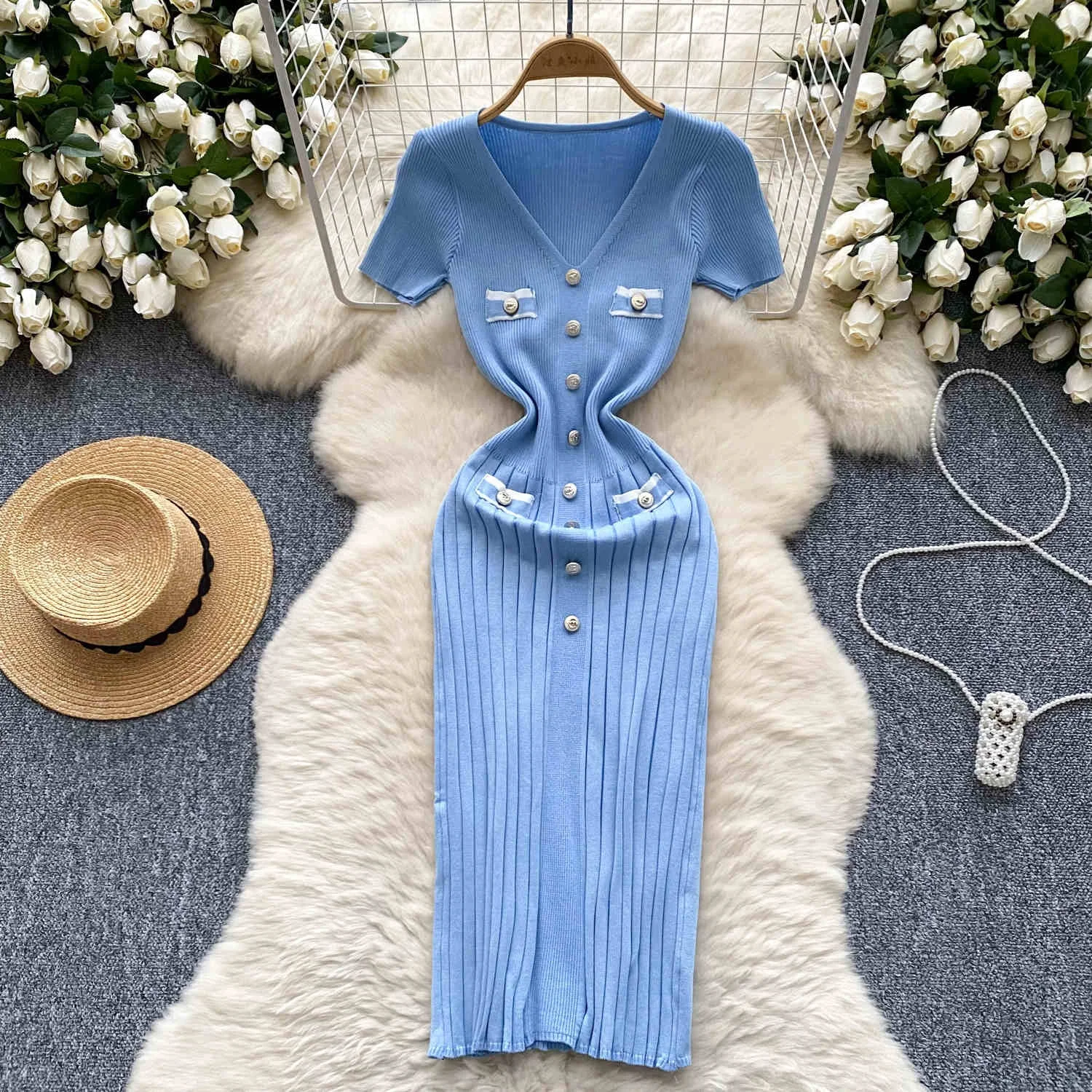 pastel yellow dress for women Pastel Yellow Satin Prom Dresses V-neck Evening Dress Open Back FD6001 –  Viniodress main image 1