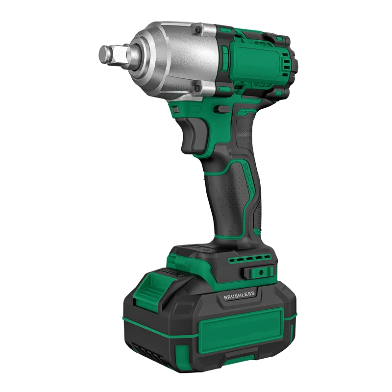 Large Battery Professional Electric Impact Wrench Cordless Brushless High Torque 320n.m Motor