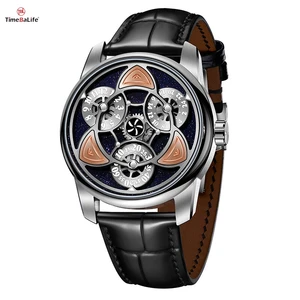 Latest Creative Design Rotor Star Wheel Clover Strong Luminous OEM Customized Men Automatic Movement Mechanical Watches