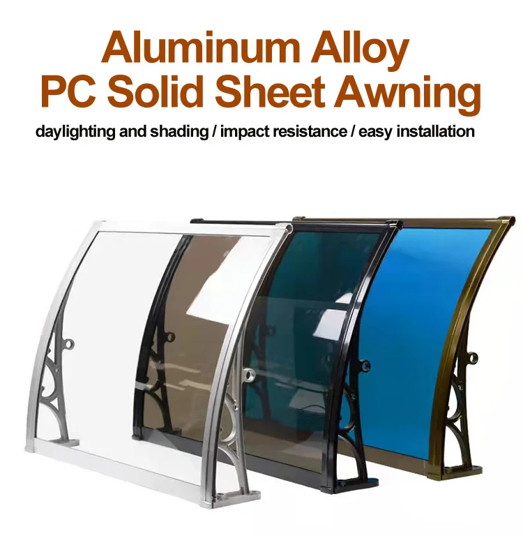 Outdoor Aluminum Support Solid Polycarbonate Door Canopy Awning For Balcony Buy Anwing Balcony