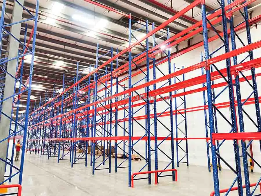 Heavy duty pallet racking metal 4 tier adjustable selective industrial warehouse storage racking details
