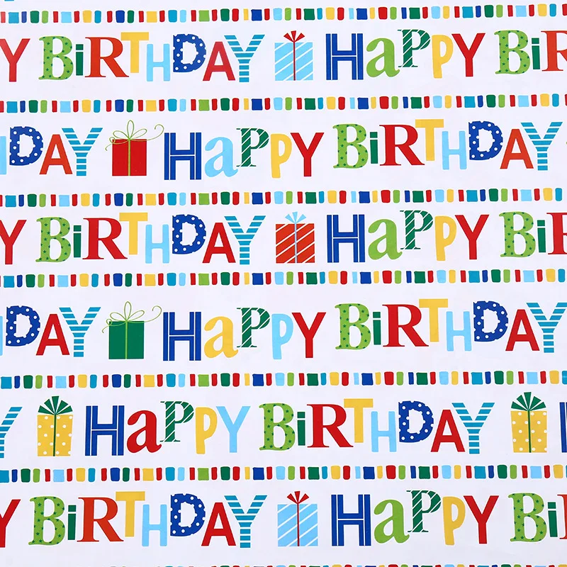 Wholesale Happy Birthday Type Gift Wrap