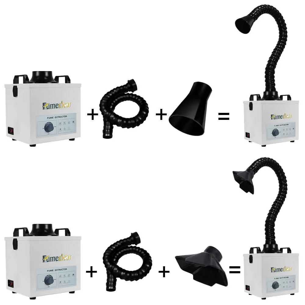 60W Smoke Absorber Solder Fume Extractor Welding Smoke Purifier Machine Nail Salon Dust Extractor Dust Collector