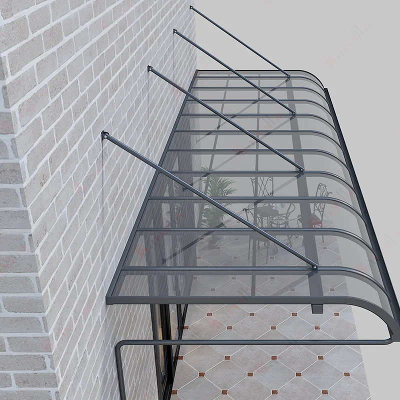 Modern Single Slope Polycarbonate Roofing Awning Canopy Aluminum Frame Car Parking Garage for Car Parking Shed