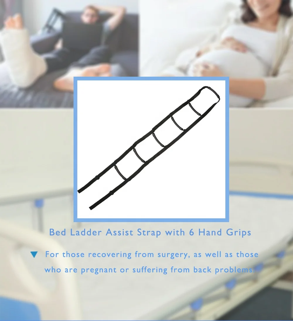 Hospital Medical Lifting Patient Bed Ladder Assist Straps For Elderly