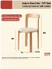 Color madera natural - cojín de asiento tapizado