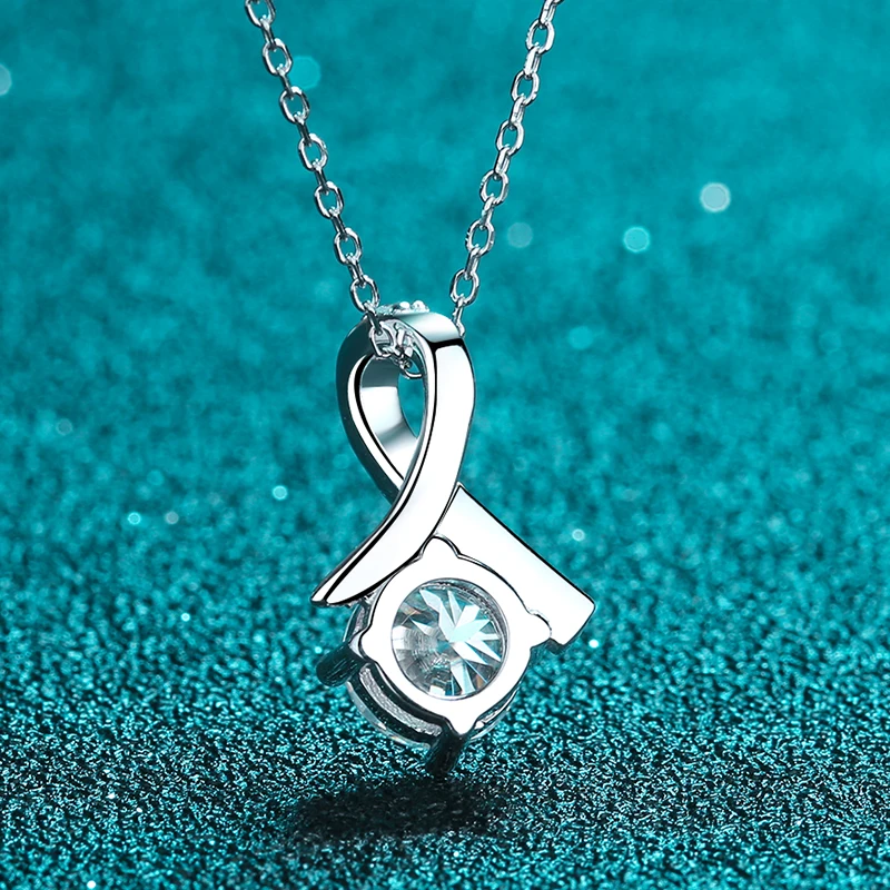 Minimalist S925 Silver Moissanite Pendant Necklace