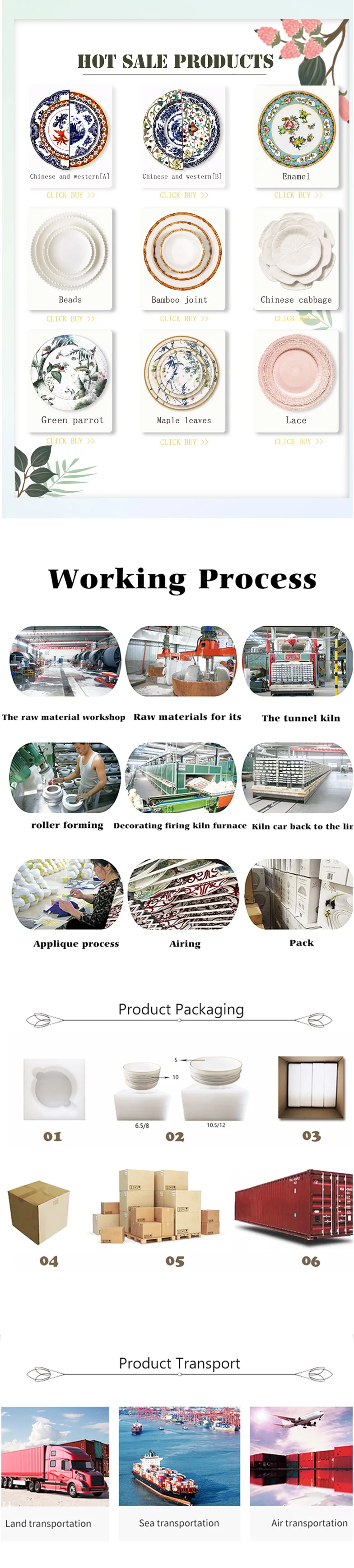 Ohere Latest Customized Green Fine Bone China Dinner Set Wedding Lovely