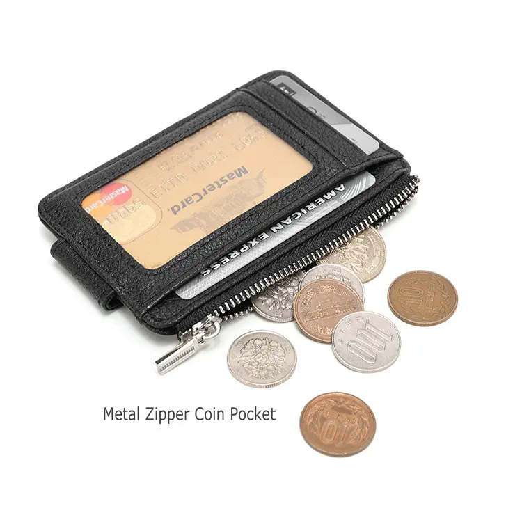 genuine leather zipper coin purse magic| Alibaba.com