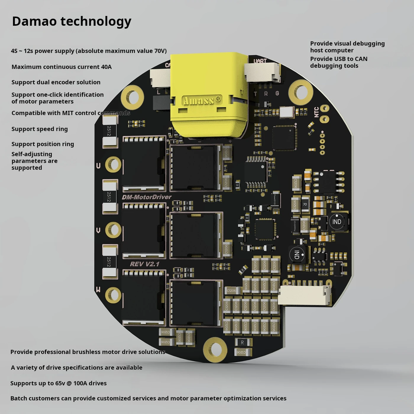 Chipboard DaMiao MIT Driver Framework Brushless Robotic Joint Module ...