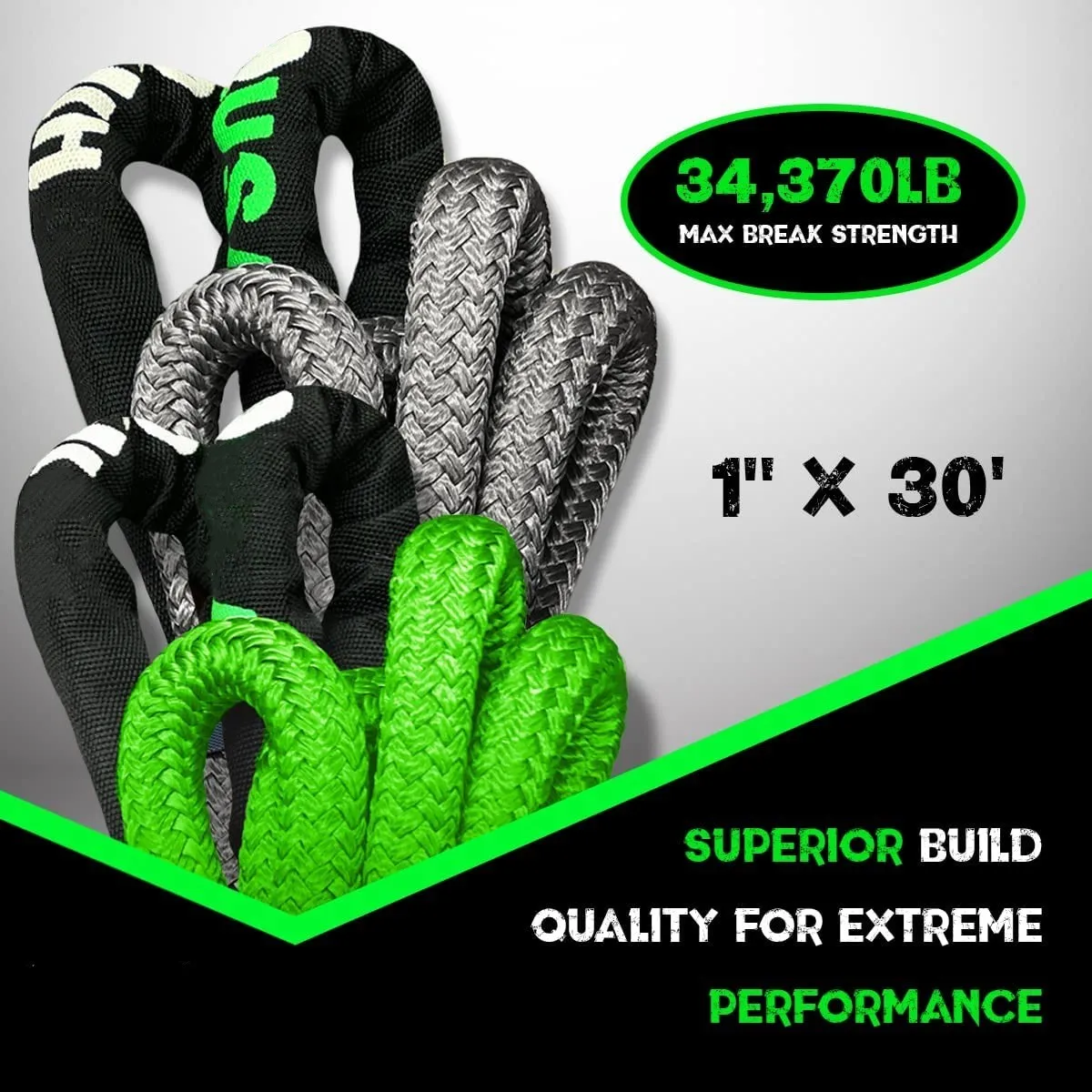 Hh Braided Waterproof Offroad Vehicle Car Kinetic Recovery Tow Rope ...