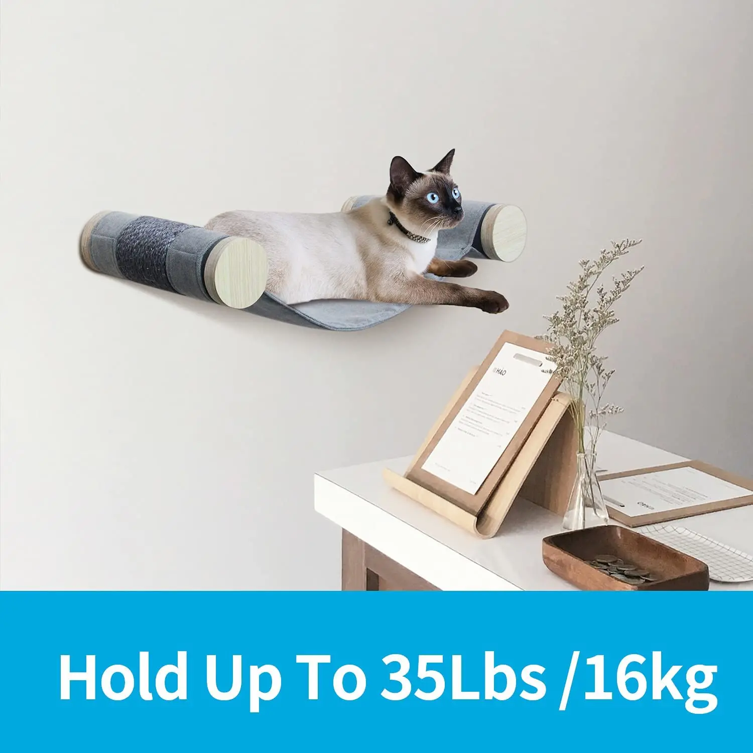 Allforpaws Wall Mounted Cat Scratching Hammock Hot Sales Hold Up To 35lbs Cat Shelf Lounge Bed