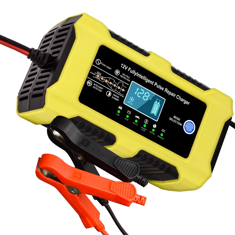 Car Battery Charger 12V 6A Automatic Fast Battery Charger Universal Pulse Repair  Deep Cycle for Motorcycle Car 12V Batteries