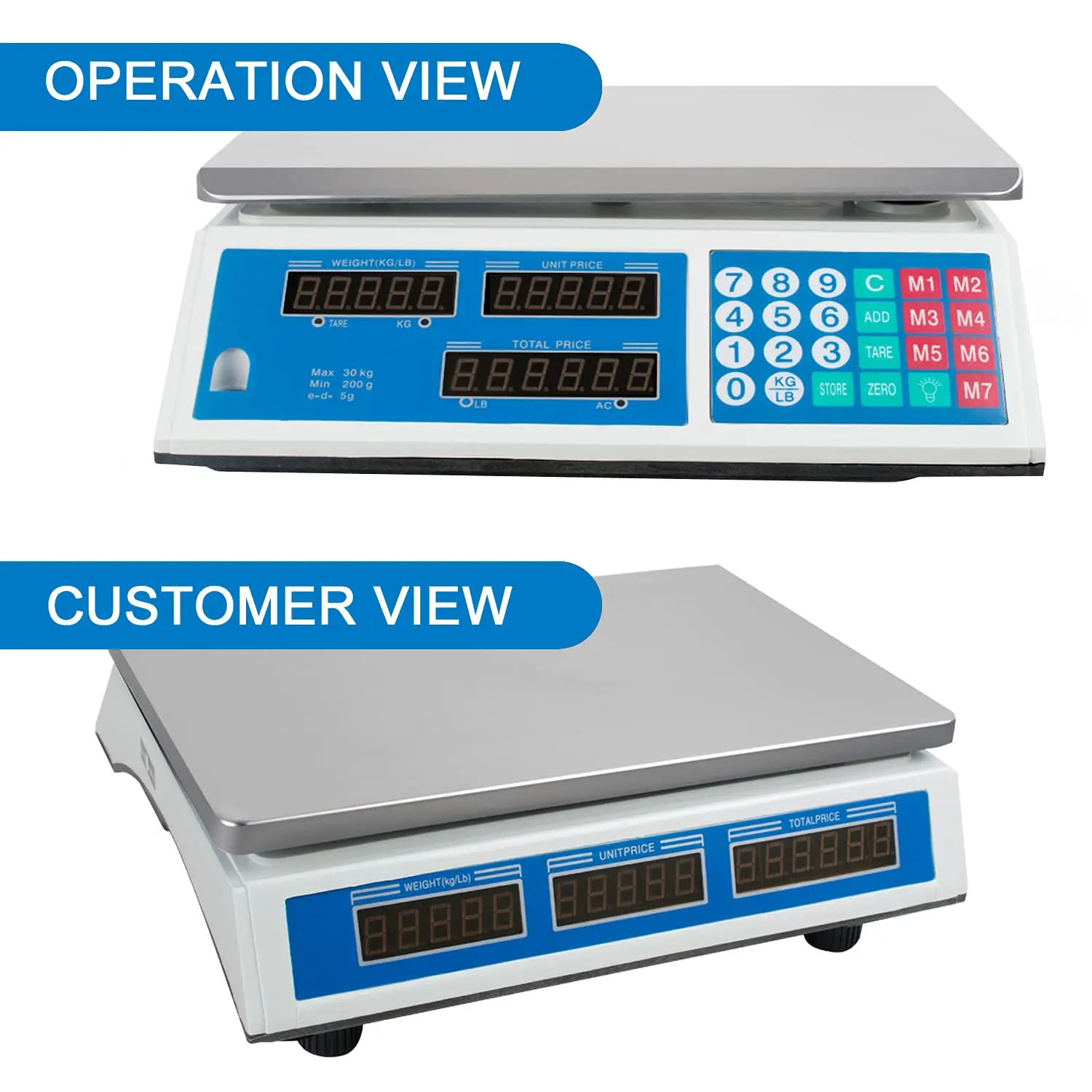 66lb 30kg Digital Electronic Food Scale With Pricing Memory – Oem