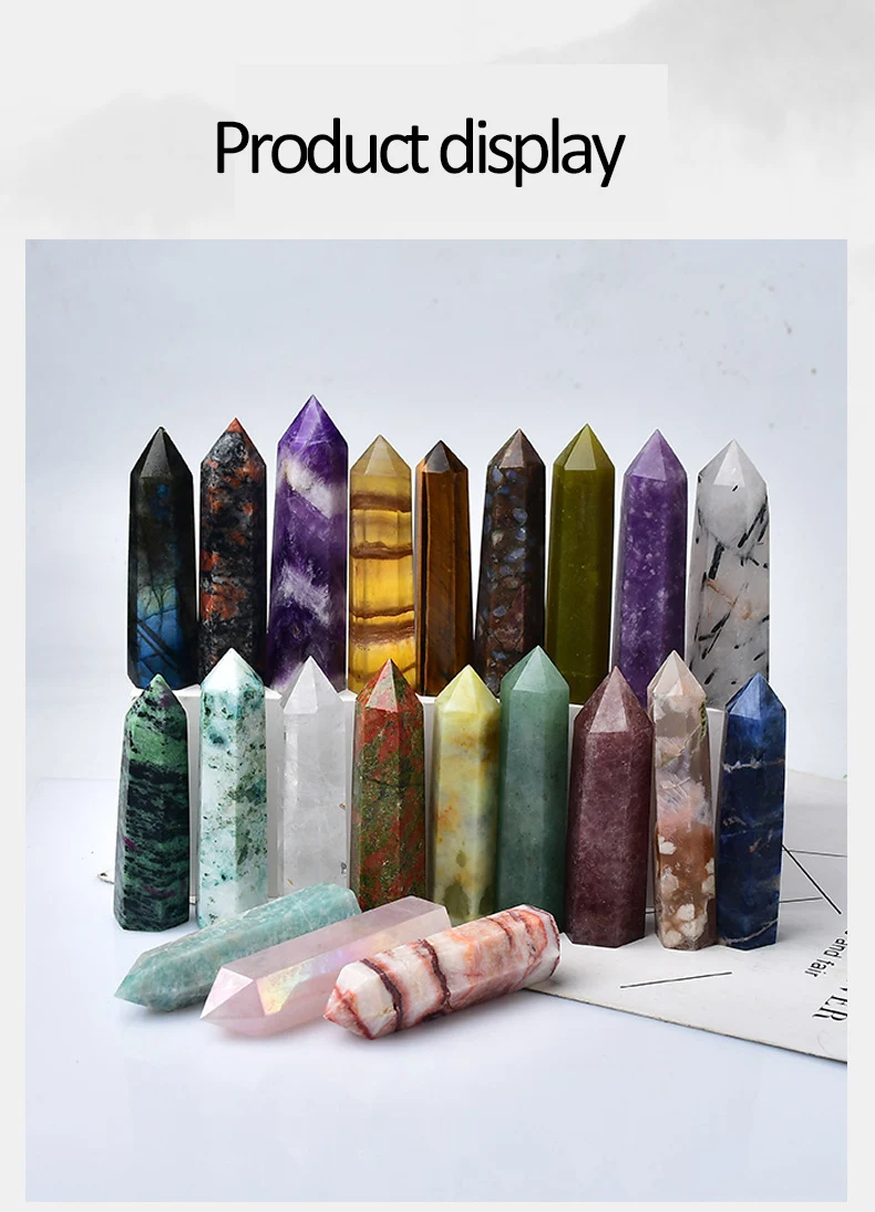 Variety Pack Crystal Pillars 6 Different Colors Crystal Point Towers ...