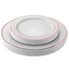 9-inch diameter 22cm rose-edged plate-pack of 6