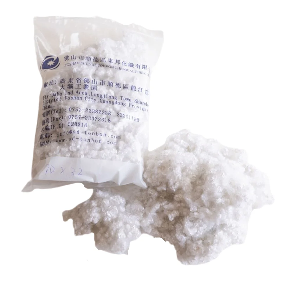 PET Recycle Polyester Staple Fiber 3D 15D 32Mm 51Mm 64Mm Hcs Polyester Fiber 7 Denier