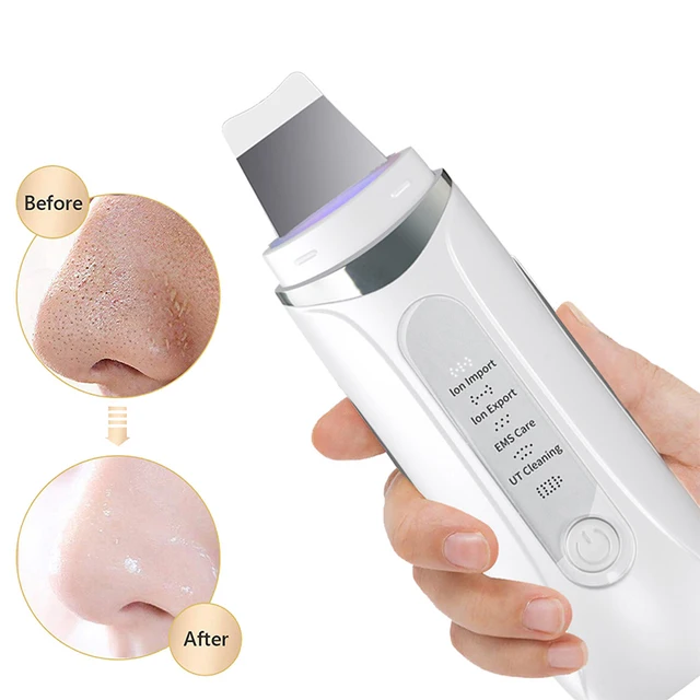 Wholesale Cheap Not Harm Skin Ultrasonic Skin Scrubber Remove Blackhead Remover Deep Clean Care Facial Instrument For Women