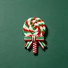 Red and green bow lollipop