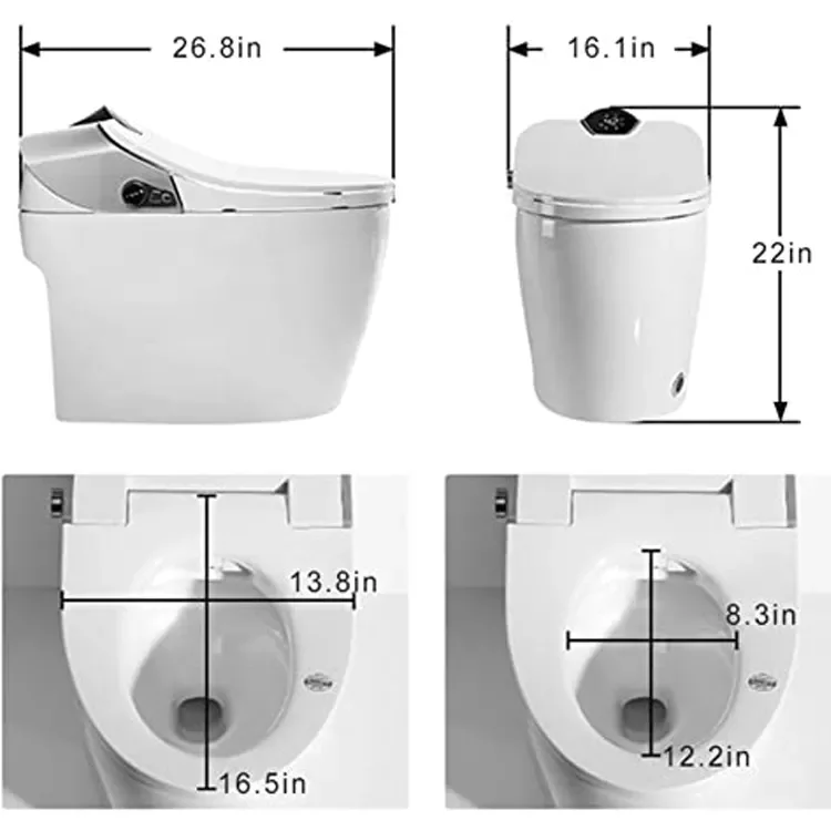 Sensor Butt Washer Smart Japanese Automatic Bidet Concealed Water Closet New Design Remote Control Auto Flush Toilet