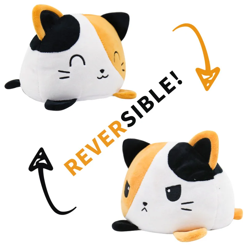 reversible plush cat