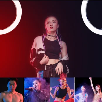Kaliou I04410inch MJ33 RGB LED Selfie Ring Light 26cm Spotlight Fill Light Lamp Makeup Ringlight Remote Adjustable Dimmable Ring detail image