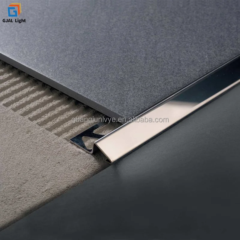 L Shape Aluminum Corner Tile Edge Trim Decorative Profile Metal Strips ...