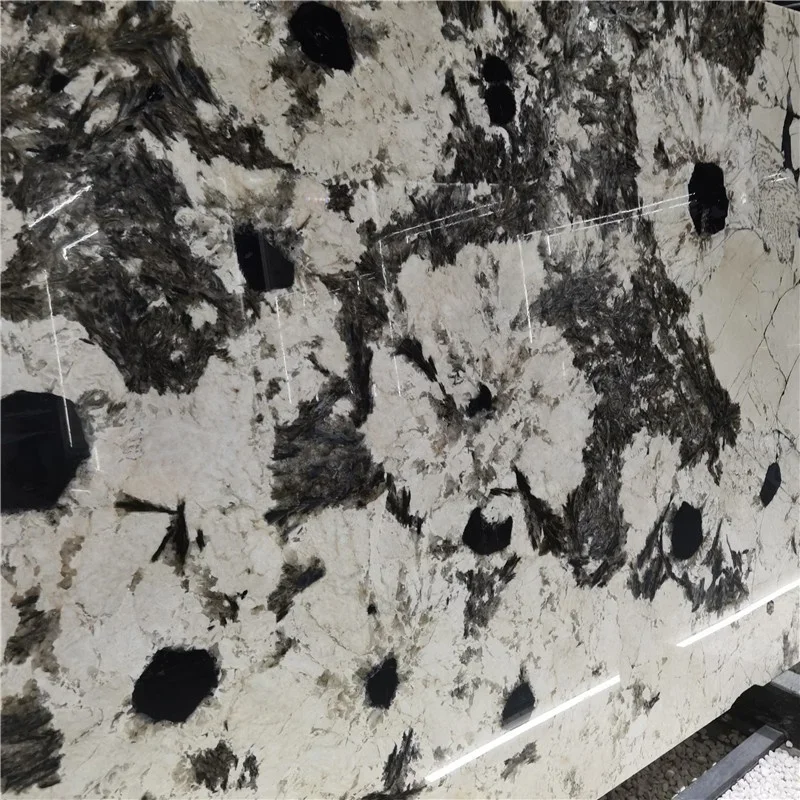 product alpinus black crystal quartzite slab for indoor wall floor countertop table top decoration-5