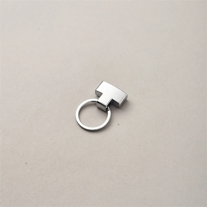 Moschettone Portachiavi In Lega Di Zinco Y2K Argento | Clip Irregolare Per Borsa E Zaino | Accessorio Moda Uomo E Donna 7,7x3,5 Cm - 5
