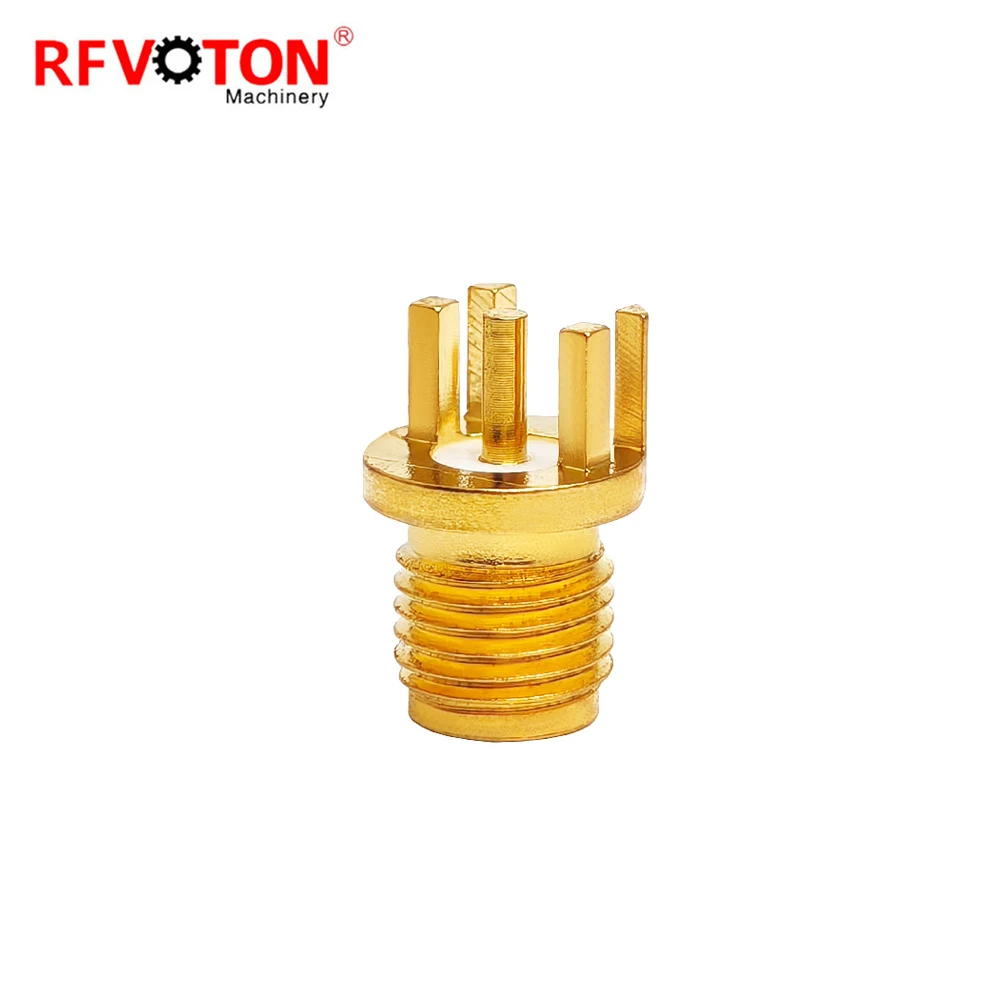 Factory Low Price SMA Gold Plated  Sma Female Jack Hembra Pcb  Edge Mount Rf Coaxial 1.7mm  Copper Connector End Launch in Stock