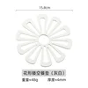 ลายดอกไม้ฉลุเรียบง่าย สีเทาและขาว ขนาด 15.8*15.8 ซม.