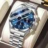 9 blue dial silver strap