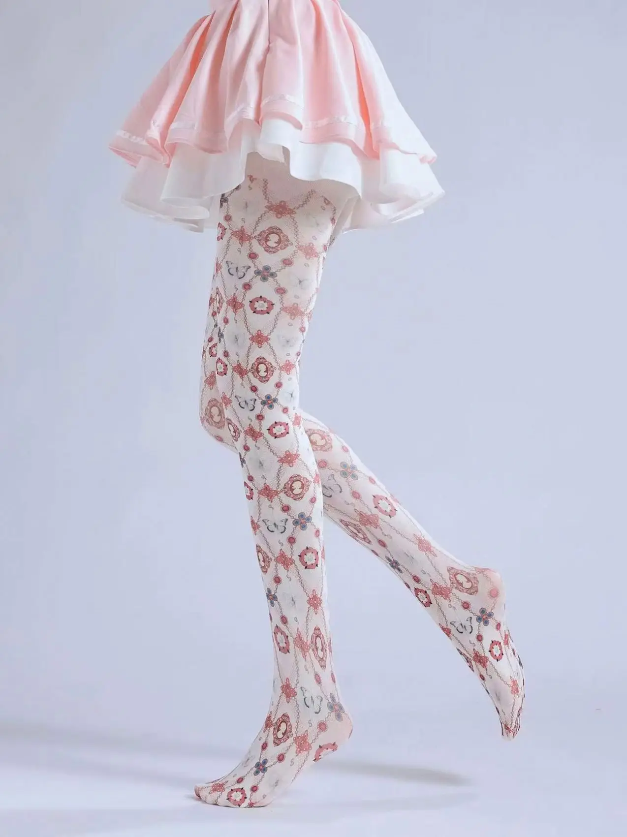 Custom the 2-D World Print Pantyhose With COS Pattern Leggings Lolita Girls Wear Stockings