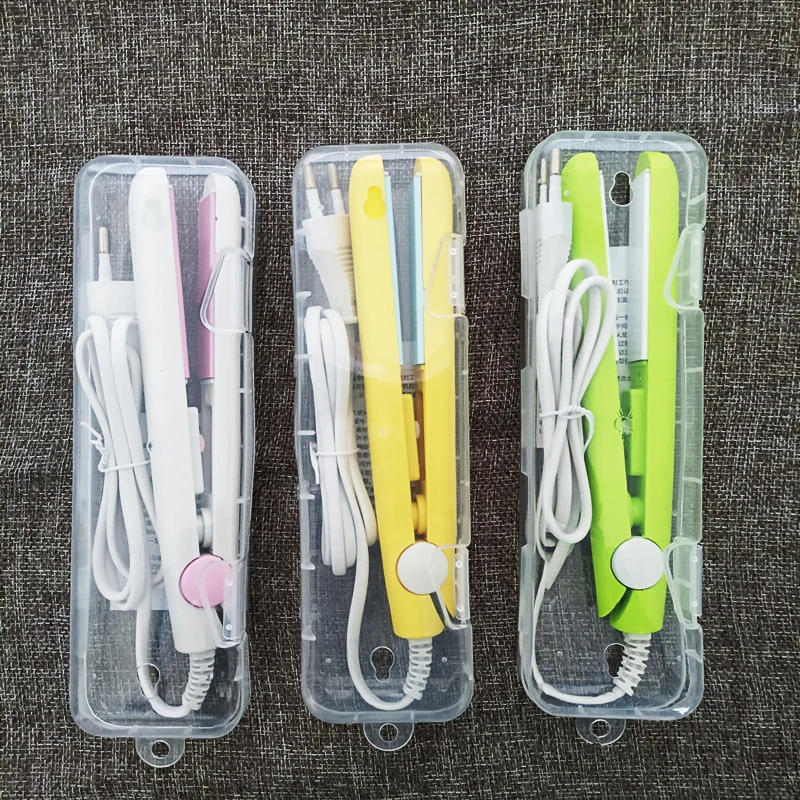 Мини-выпрямитель для волос, плоский утюжок, Керамический выпрямитель для волос, термостатический Электрический мини-выпрямитель для сухих и влажных волос