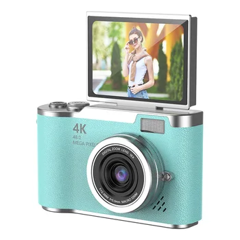 Students Parties Christmas Gift 4K MicroSD 50MP Single CCD Digital Camera Flip Screen Entry-Level Built-in Games Kids Camera