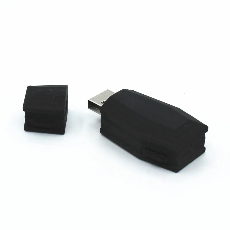 SL006Fast Speed 16GB Bulk Order Individualized Design with Key Ring Coffin Shape Silicon USB Flash Drive