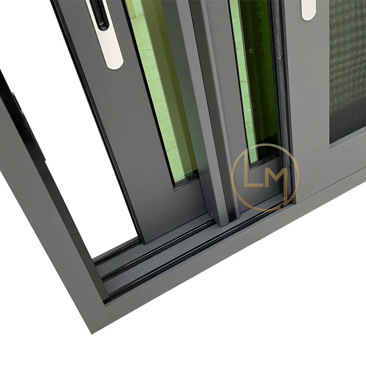 Modern Design Customized Sliding Windows or Door Double Glass Hurricane Impact Aluminium Sliding Window