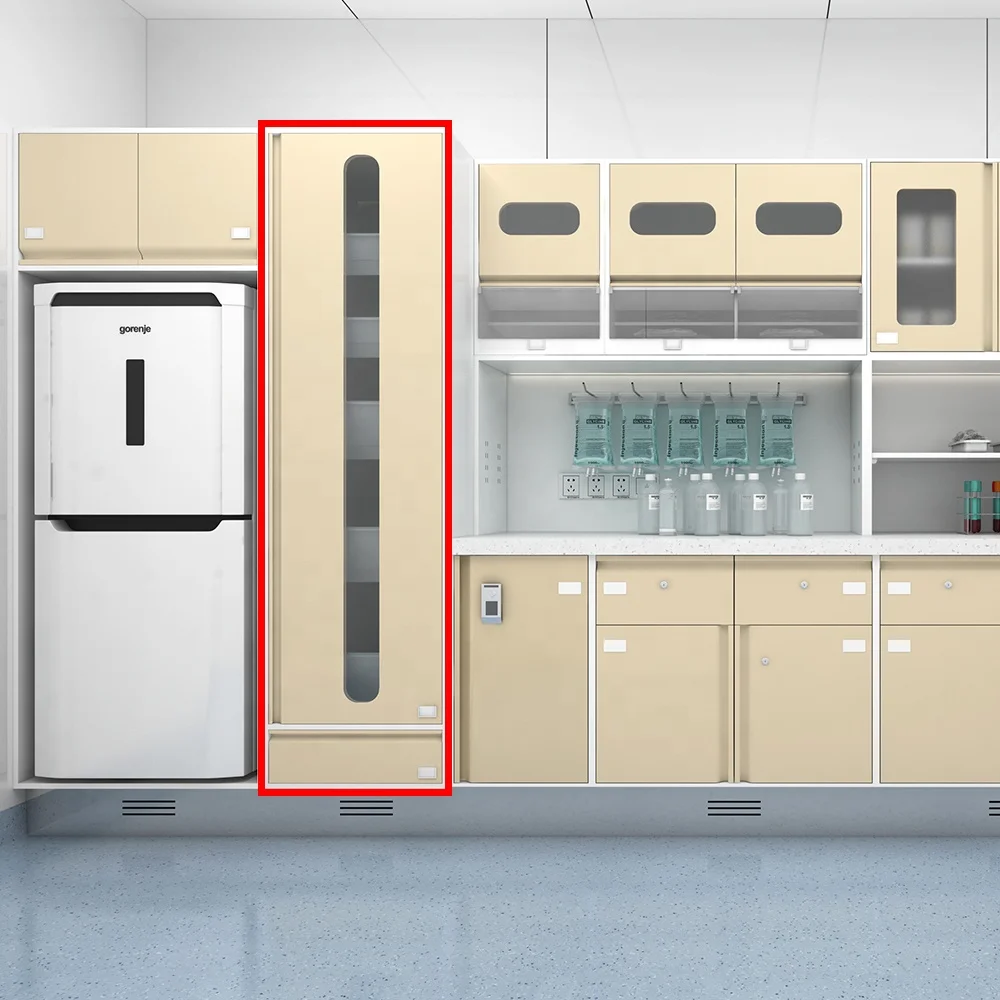 Premium Large Standing Stainless Steel Hospital Cabinets IV Infusion Furniture for Dental Use Medical Storage Solution 4