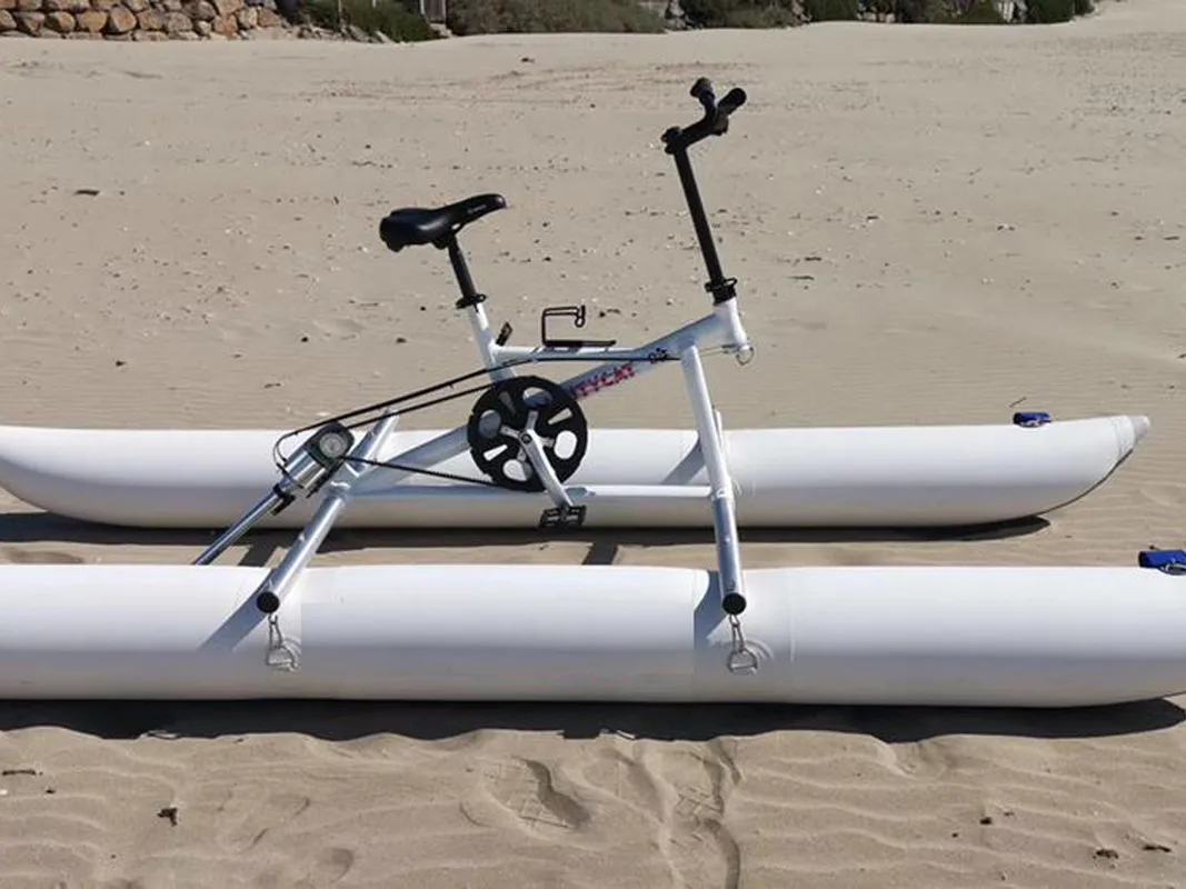 Floating Portable Yellow Water Cycle Sports Bike Inflatable Water