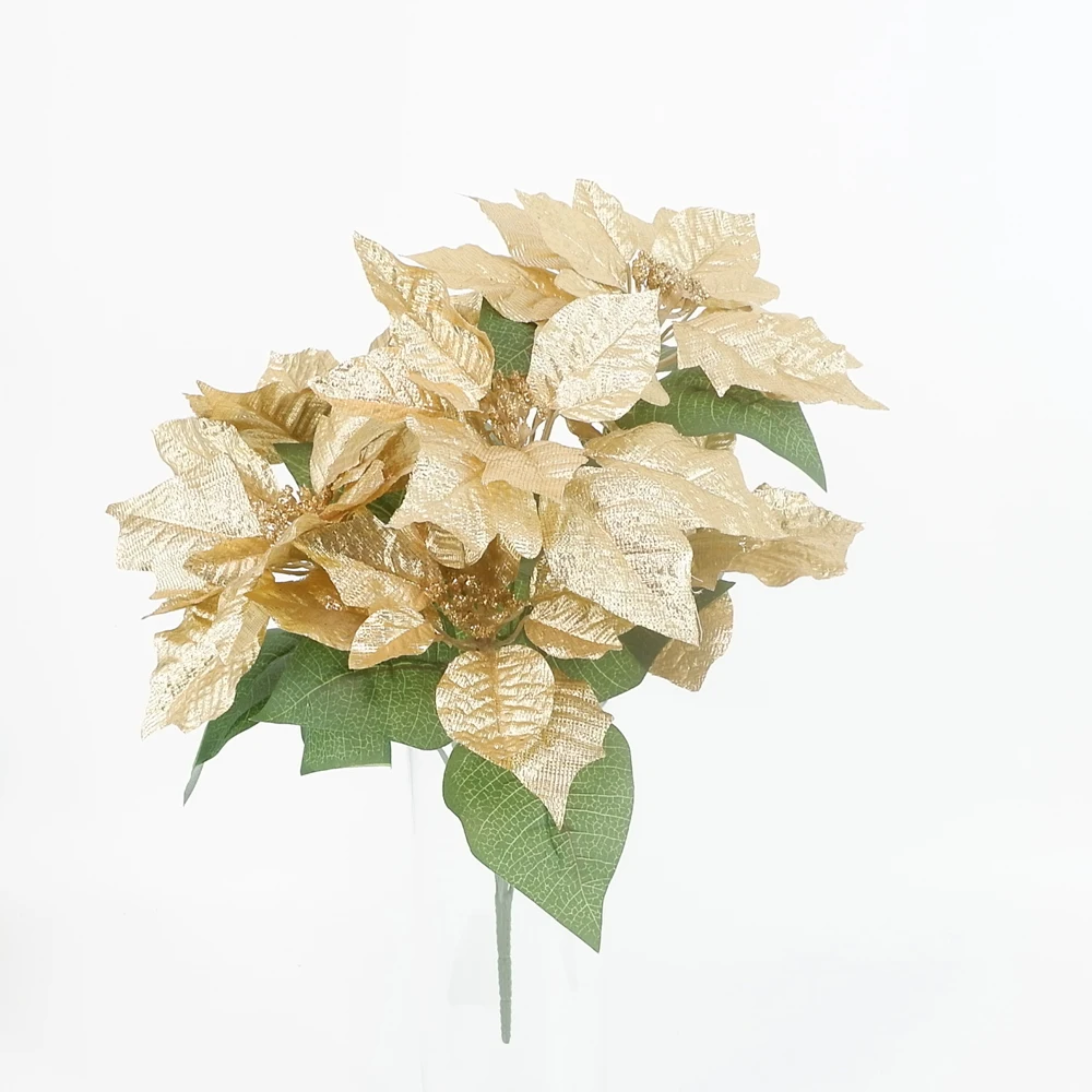 Decorate Artificial Golden Silk Flowers On Christmas Day,Used In Shop  Windows And Home - Buy Artificial Christmas Flower,Golden Christmas  Bouquet,Christmas Decoration Product on Alibaba.com