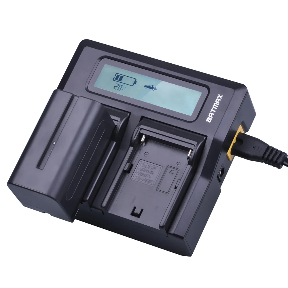 Chargeur Double USB Rapide Pour Batteries Sony NP-F – Compatible NP-F970, NP-F770, LED Vidéo