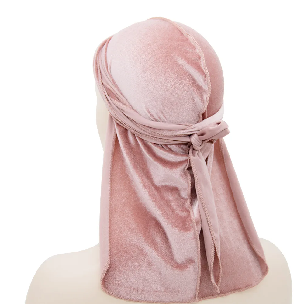 New Unisex Velvet Durag Waves Extra Long Tail and Wide Straps for Du-RAG  Make middle