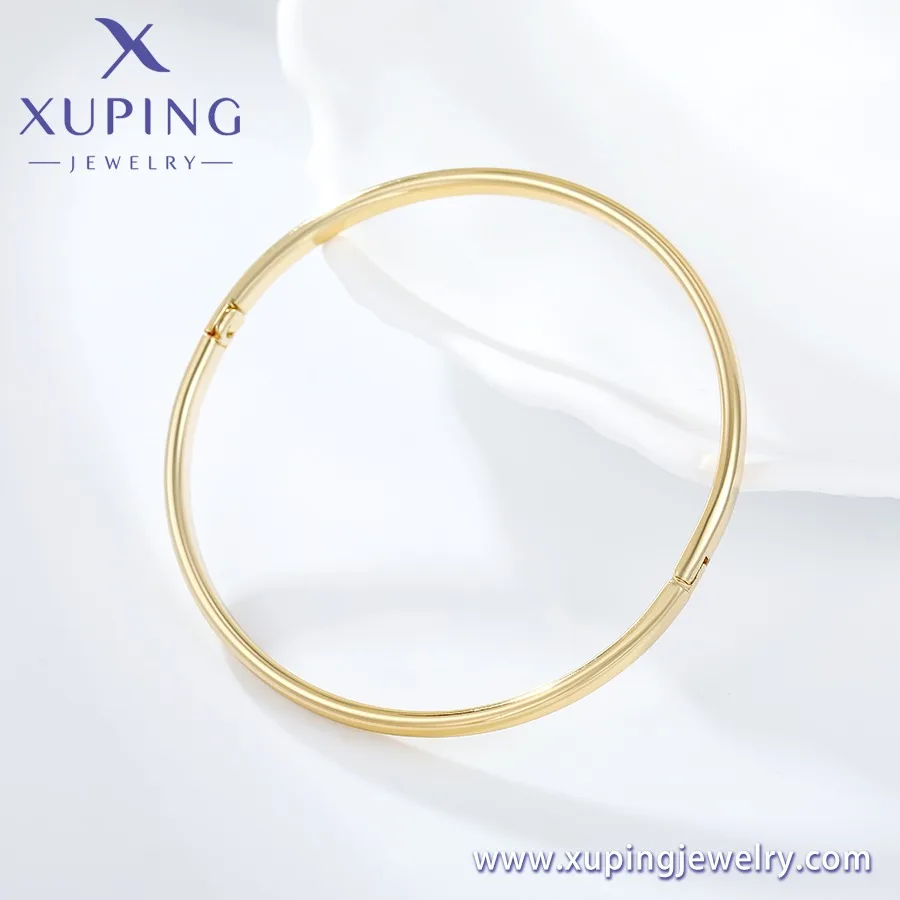 X000937699 Xuping Jewelry Mininalist Simple Smooth 14K Gold Color