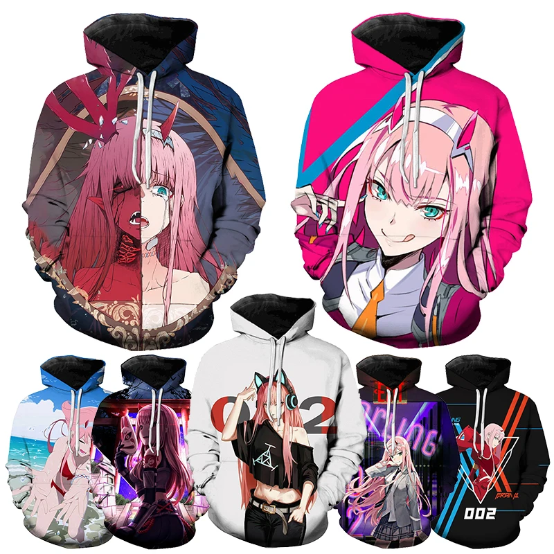 Anime Character Zero Two 3d Printed Hoodies For Men New Fashion Harajuku  Oversize Pullover Casual 3d Printed Hoodies From Men - Buy Zero Two,3d  Hoodie For Men,Anime Product on 