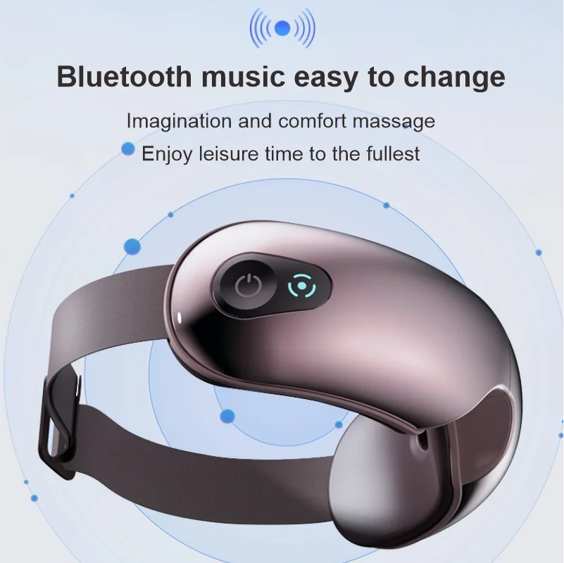 New Relax Led Visuals Under Professional Ionic Rohs 3d Mask Vibration With Bluetooth Music Eye Massager