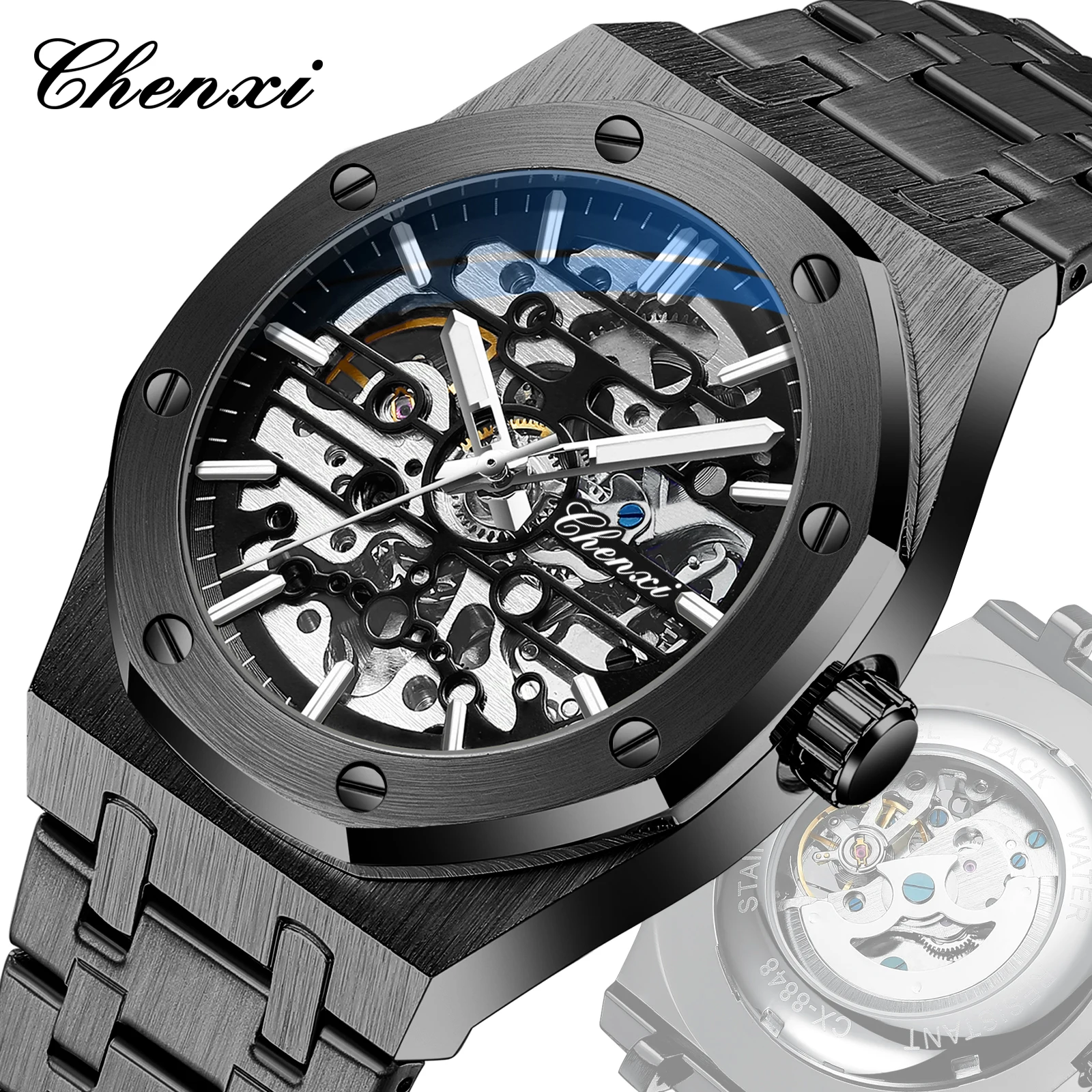 ダイヤンセス CHENXI 8848 Automatic Men's Tourbillon Wrist Watch - Waterproof