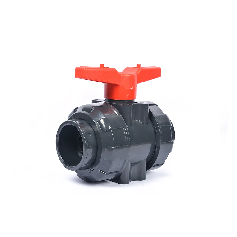 factory high quality water treatment UPVC plastic Double True union ball valveUPVC PIPE UPVC VALVE UPVC PIPE FITTING