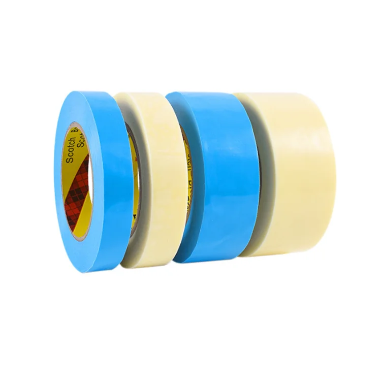 Polypropylene Strap Adhesive Tape Blue Ivory Synthetic Rubber Adhesive Pp Film Fiber Strapping