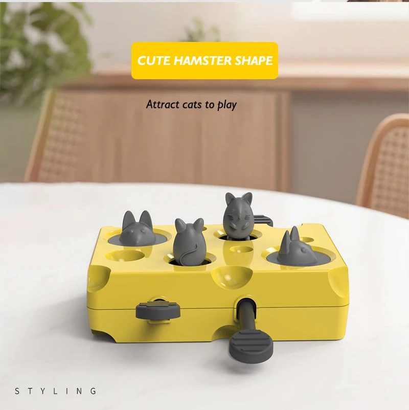 Cat Toy Self Pleasure Reliever Kitten Pet cat Slow Food Puzzle Whack-a-mole Box Interactive Concentration Training details